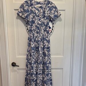 Maeve Blue Floral Maxi Dress